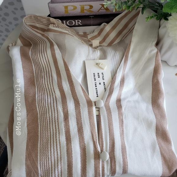 Sim & Sam Front Tie Button Down Shirt - Picture 6 of 9